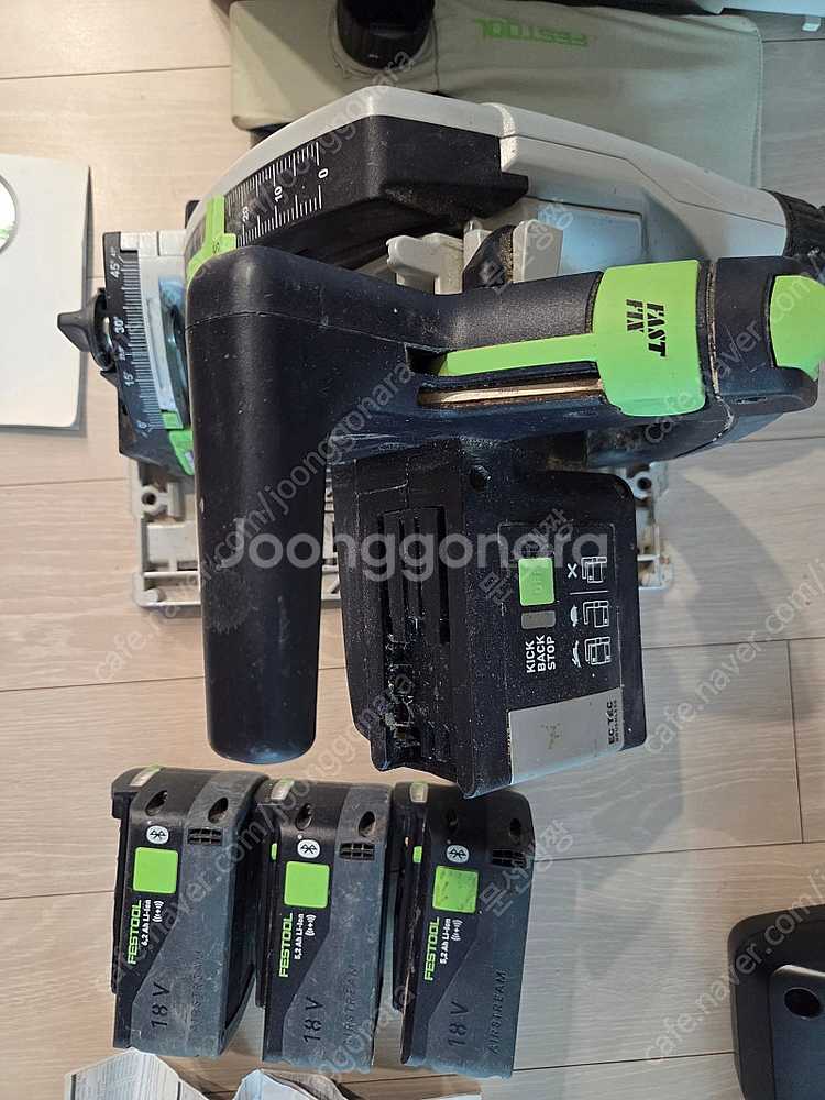 페스툴 충전플런지쏘55본체1회사용),배터리2개는5,2,...--1