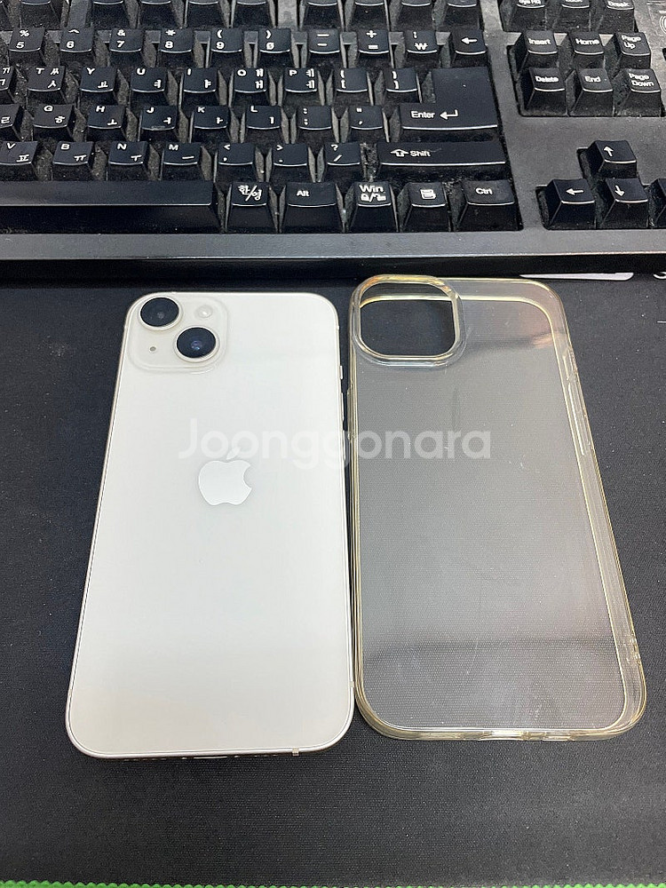 아이폰14 화이트 128GB 배터리88% 상태좋은 중고...--0