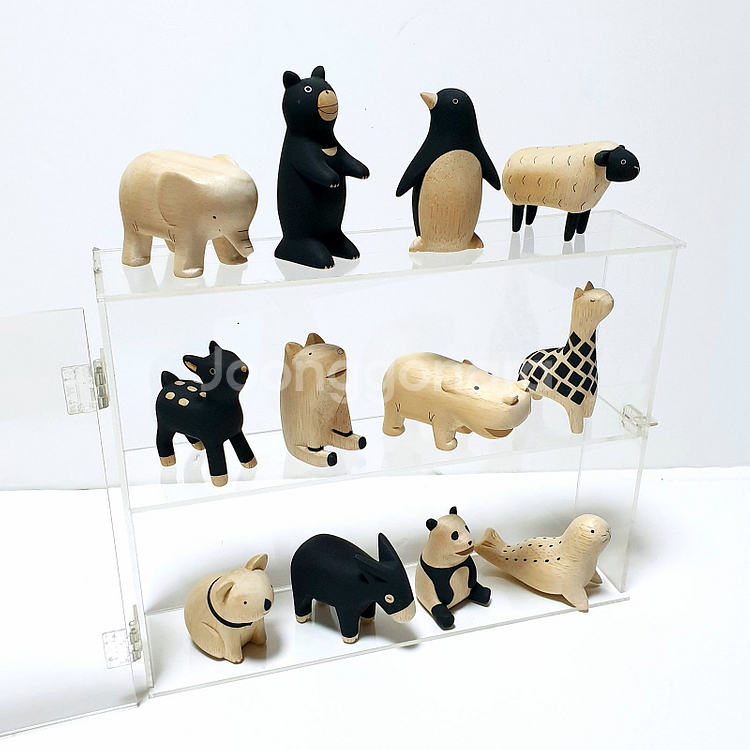 일본 T-Lab 동물 목각인형 시리즈 12종일괄--2