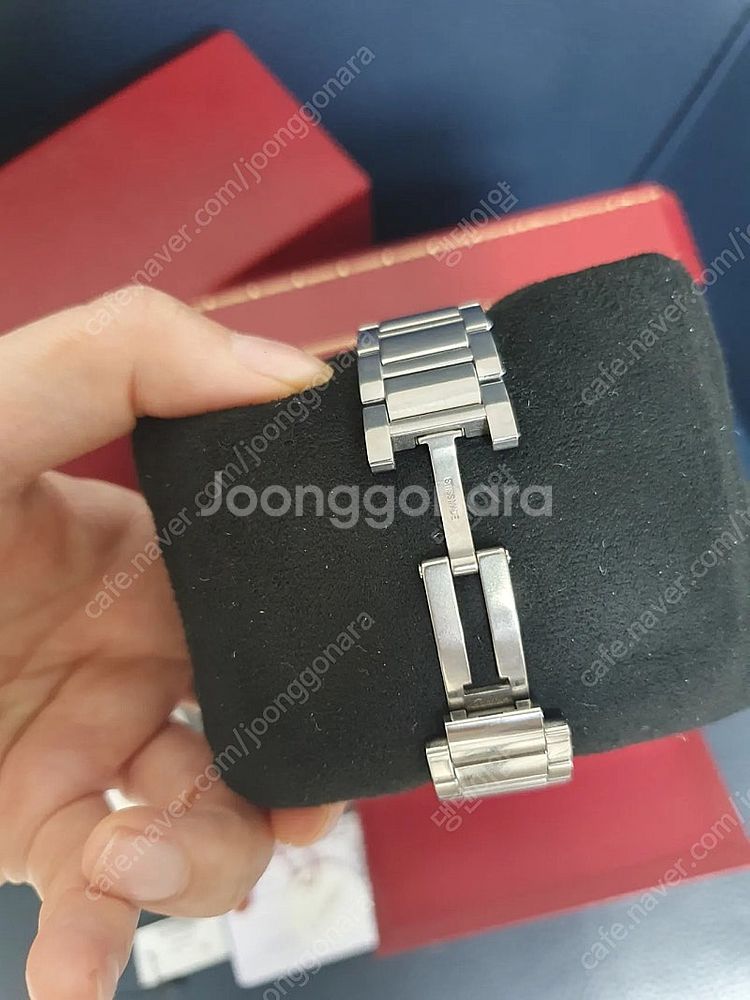 까르띠에 탱크머스트 스틸 라지--3