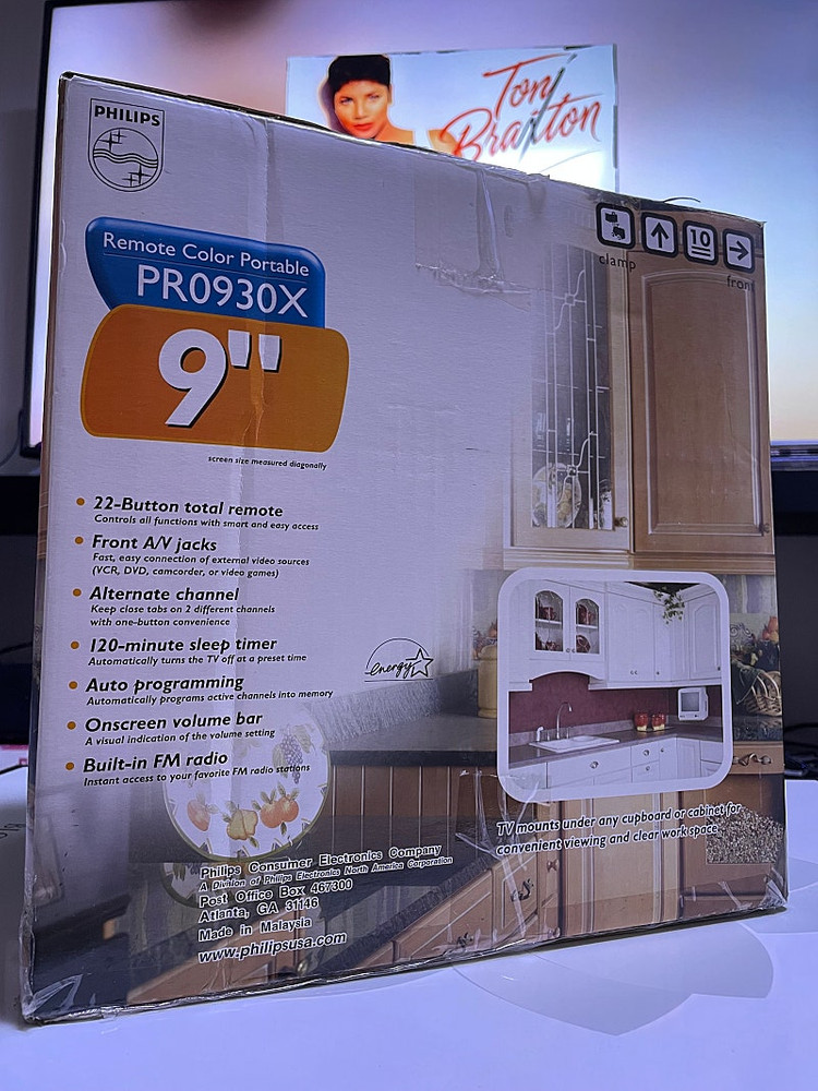 (새상품)필립스[PHILIPS]9인치 칼라티비~화이트색상 / 레트로티비 / 빈티지 브라운관tv--1