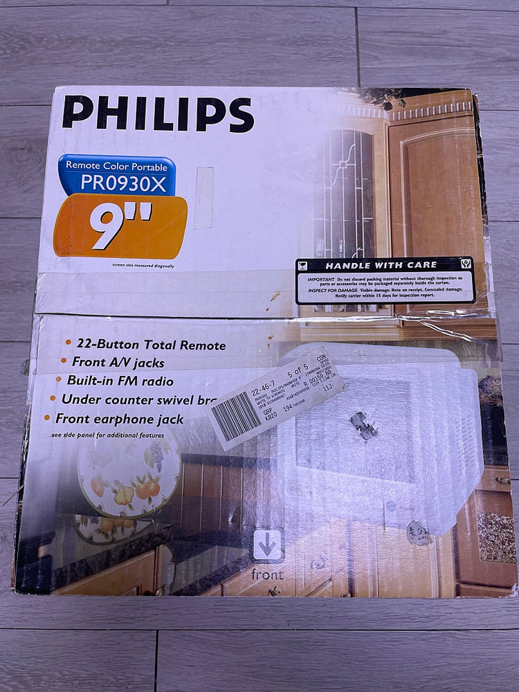 (새상품)필립스[PHILIPS]9인치 칼라티비~화이트색상 / 레트로티비 / 빈티지 브라운관tv--2