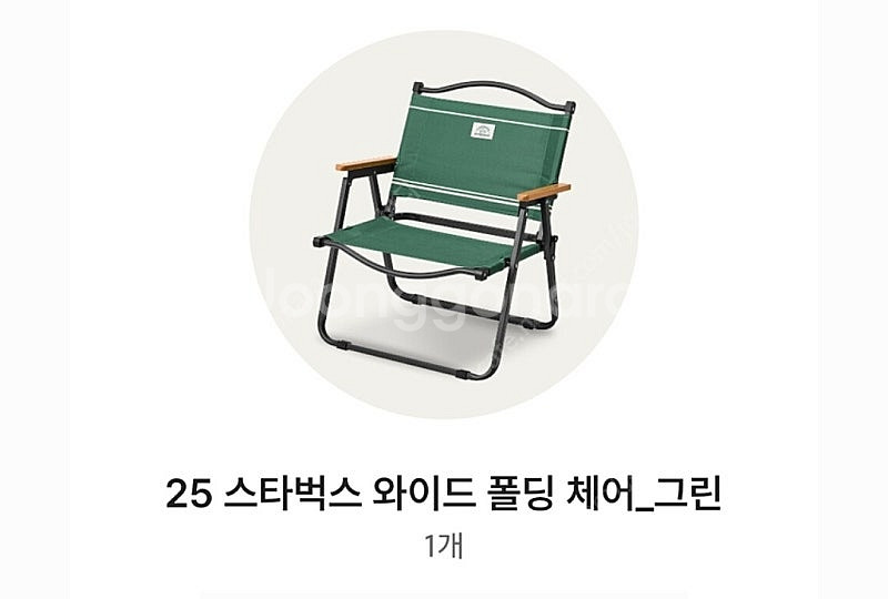 스타벅스 라코스테 체어 그린--0