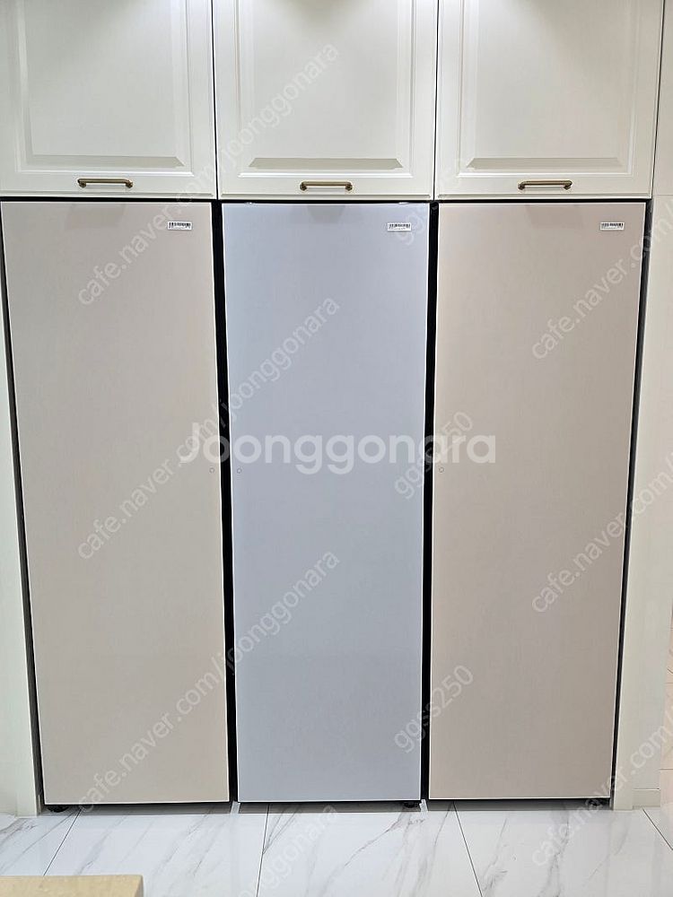 (미사용)LG오브제 컨버터블 냉장고 패널(크림스카이)좌...--0