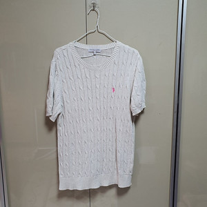 USPA 여성 케이블 반팔니트(2XL,110)//1만원