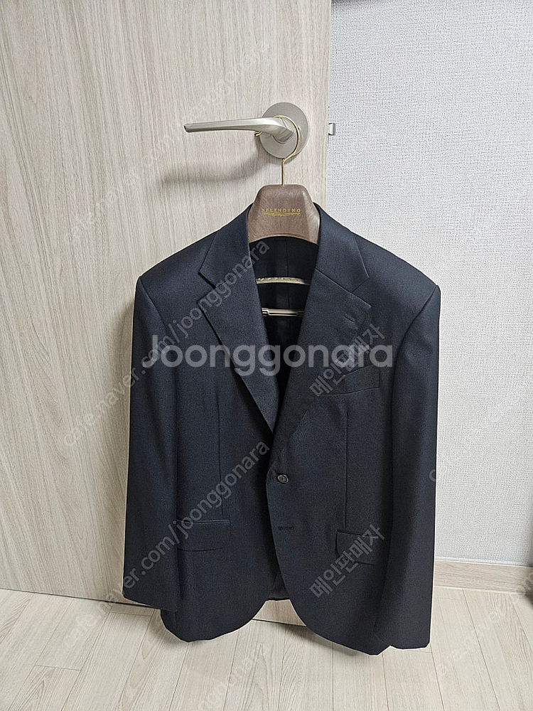 스플렌디노 맞춤정장 블랙 팝니다 로로피아나 원단--0