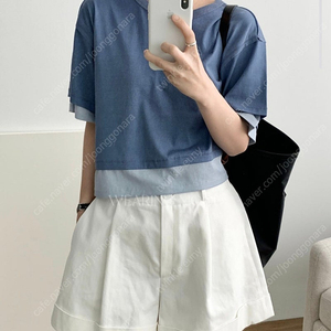 아웃핏 25SS 더블티 블루 새상품