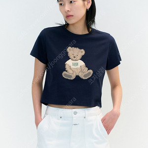 (새상품)마리떼 W DOODLE BEAR 크롭티 S
