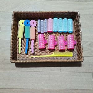 라탄사각바구니 헤어꼬리빗 집게구르프 사진모두