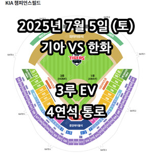 7/5일 기아 vs 롯데 ️3루 EV 3연석 4연석
