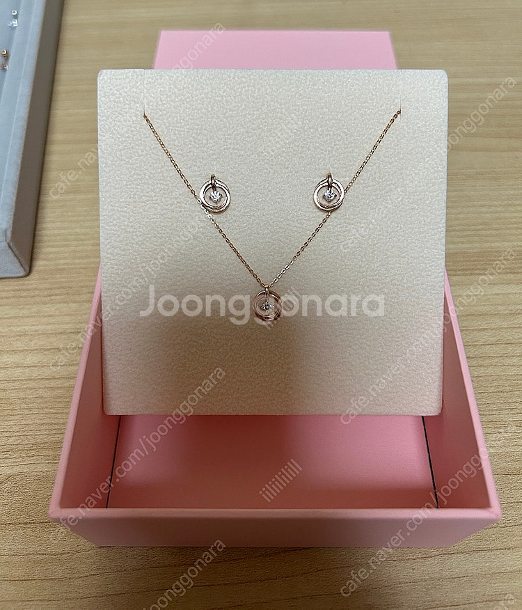제이에스티나 MARIEBEL 14K 1부 다이아 목걸이...--0