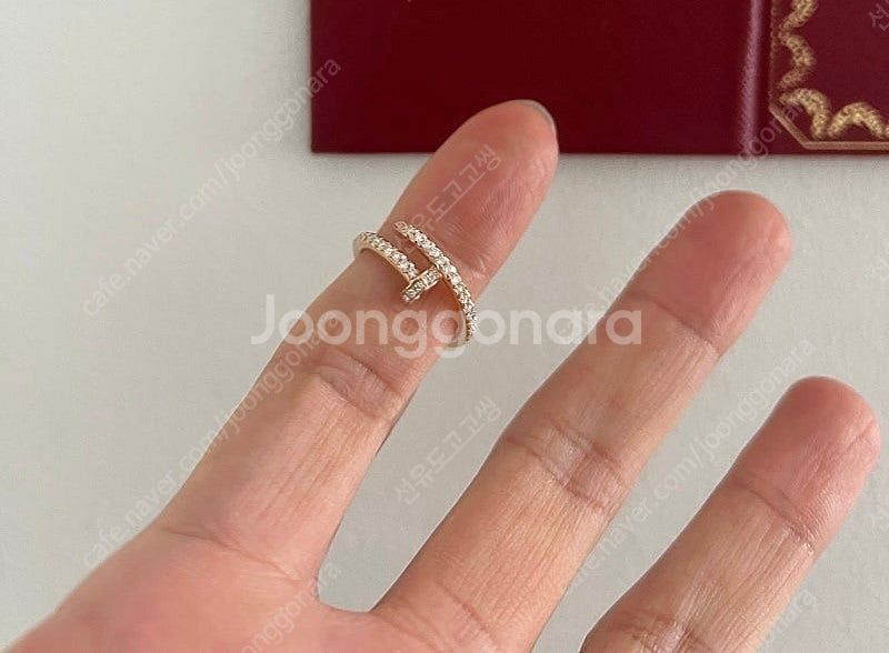 18K 다이아 파베 못반지 로즈골드 51호--0