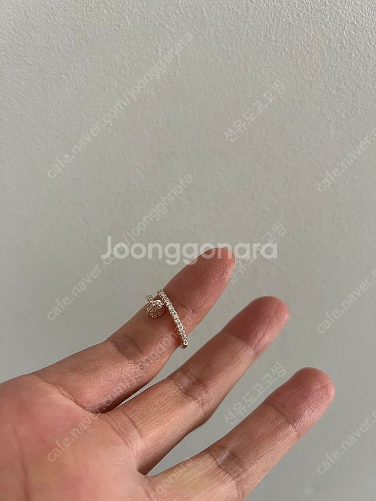 18K 다이아 파베 못반지 로즈골드 51호--2