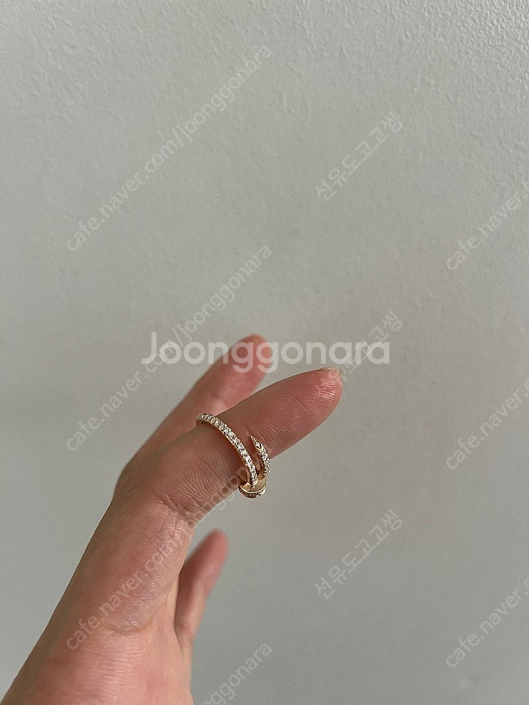 18K 다이아 파베 못반지 로즈골드 51호--3