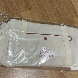 스타벅스 라코스테 멀티플백 아이보리 새상품