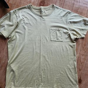 rrl 가먼트다이 반팔티셔츠 옐로우 L사이즈