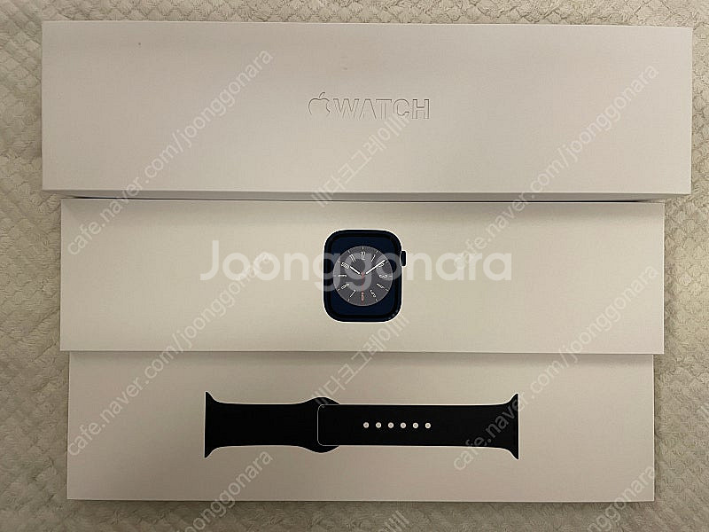 애플워치8 45mm gps+셀룰러 미드나이트 미개봉 새...--0