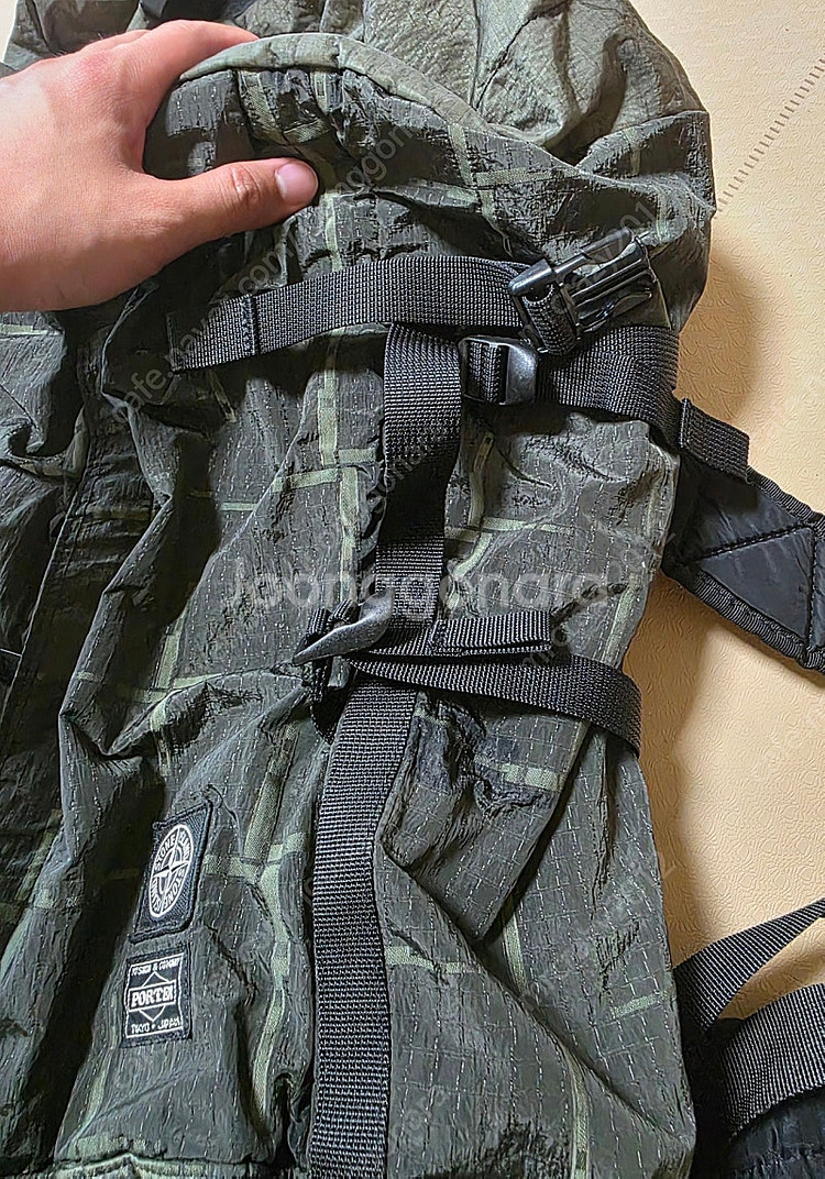 요시다포터 스톤아일랜드 나일론메탈 밀리터리 백팩--5