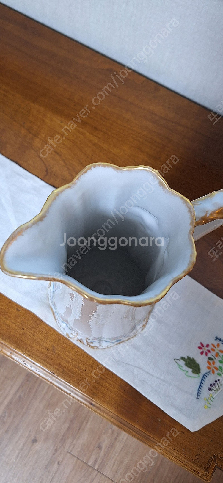 프랑스 하빌랜드 금장 리모지 초콜릿팟 라지피처 꽃병--6