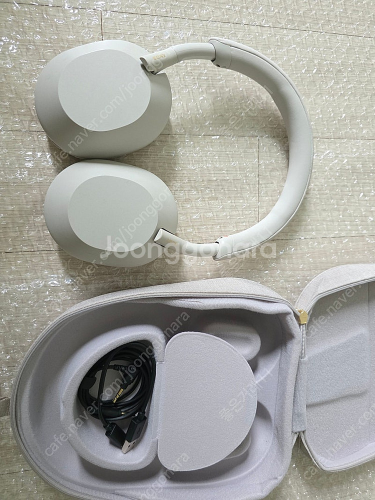 소니 WH-1000XM5 헤드폰 실버+보호커버--0