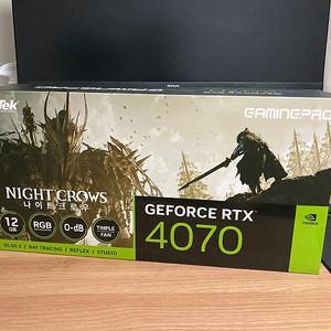 이엠텍 RTX4070 gaming pro d6x 12g 나이트크로우 풀박스