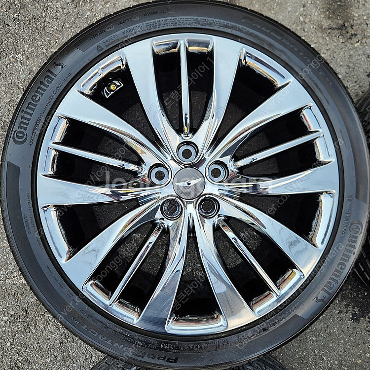 [판매] 제네시스 DH G80 19인치 블랙크롬 순정휠 타이어 세트 판매 합니다 245 40 19 275 35 19--1