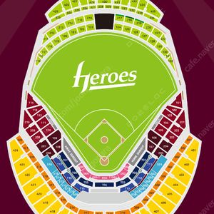<최저가> 6.29(일) 키움 vs 삼성 3루 4층 외야지정석 4연석