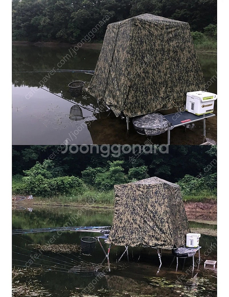 캠핑솔루션 낚시텐트 2000X1500 면텐트 미개봉 새...--6