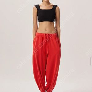 부디무드라 다이애그널 조거팬츠 diagonal jogger pants - poppy red