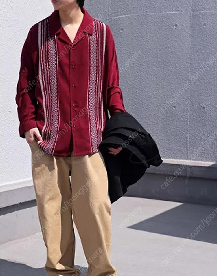 Antiqua JPN 앤티콰 Artichoke BES 자수 셔츠F~105 아티초크 어플리케 쿠바셔츠 구아야바레 과야... 이미지