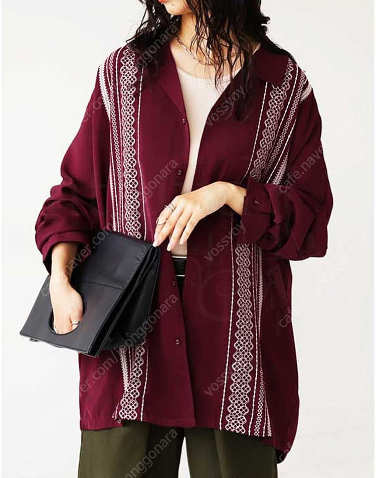 Antiqua JPN 앤티콰 Artichoke BES 자수 셔츠F~105 아티초크 어플리케 쿠바셔츠 구아야바레 과야... 이미지