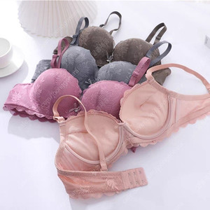 뽕브라 3cm 75사이즈 뽕브래지어 회색 분홍