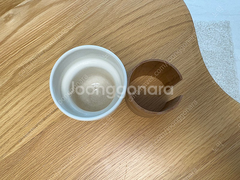 톤피스크 머그컵 + 우드홀더 240ml--2