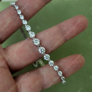 14k 화이트골드 팔찌 (중량 5.7g/길이 18cm)