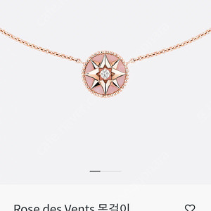 디올 로즈드방 핑크골드 목걸이