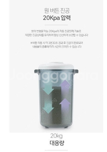 독일 진공쌀통 20kg 충전식 무선 진공쌀통 새거 박스...--4