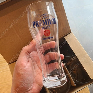 산토리 프리미엄 몰츠 맥주잔 380ml 새상품 판매