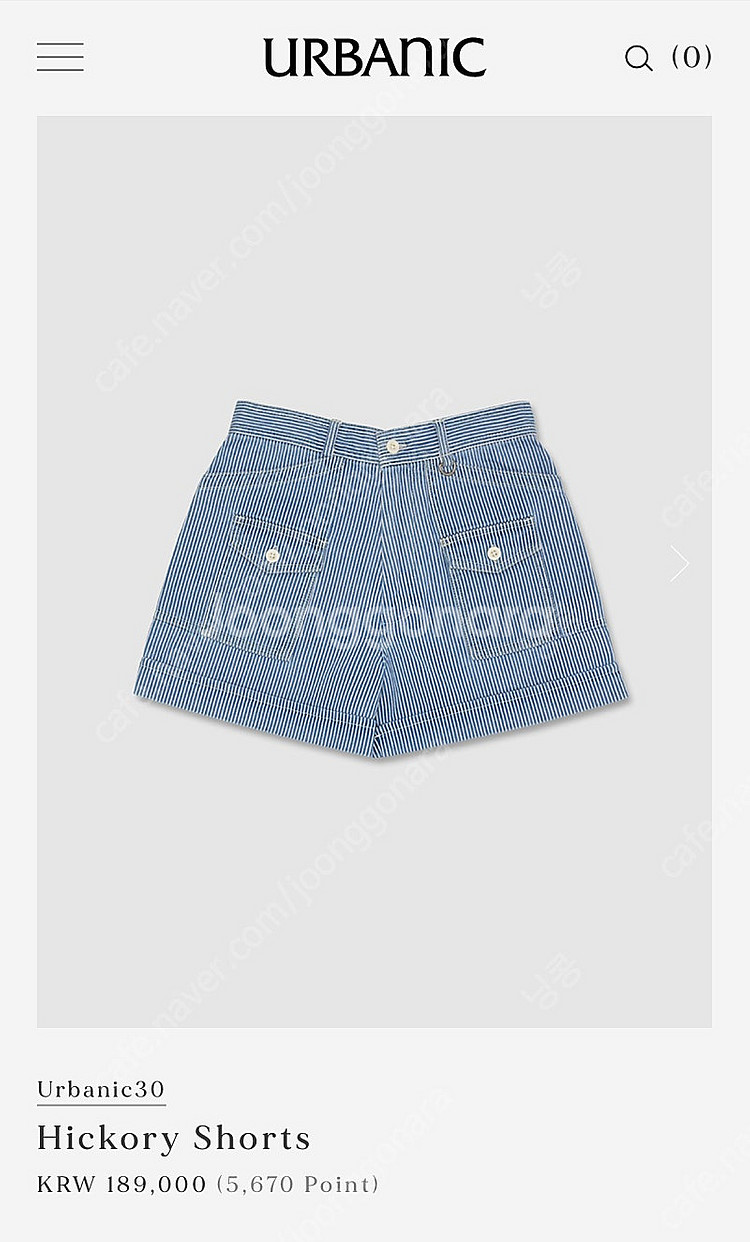 Urbanic30 hickory shorts 얼바닉30 히코리쇼츠 L사이즈--0