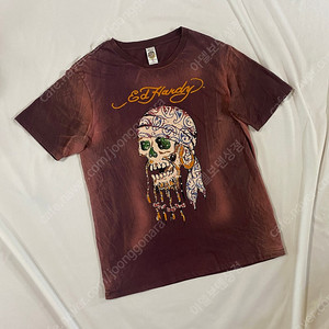 [L] Ed Hardy 에드 하디 큐빅 스컬 큐빅 다잉 워싱 반팔티