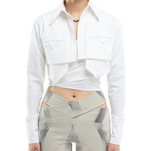 kyo 쿄 CROPPED SHIRT 크롭 셔츠 화이트