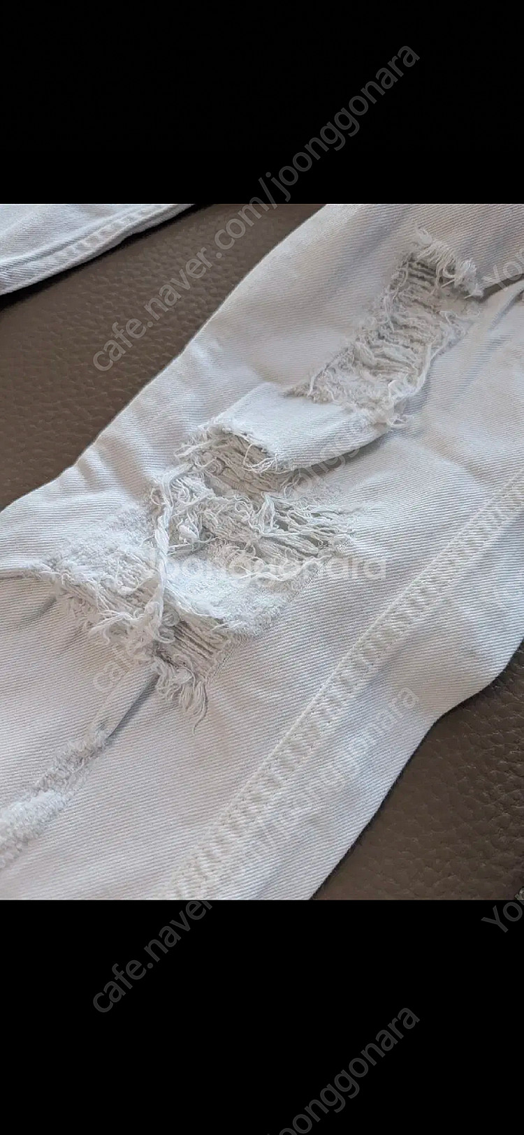 이로 IRO 정품 화이트 디스트로이드 데님--9