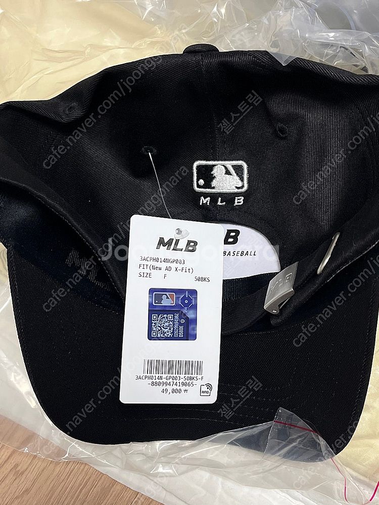 MLB 엠엘비 남녀공용 볼캡 모자 블랙 새상품 선물 가...--3