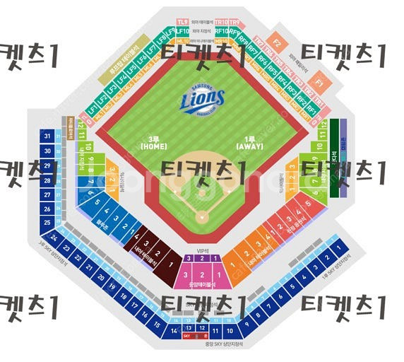 7월 4일6일 삼성vs엘지 3루 스카이 상단지정석--0