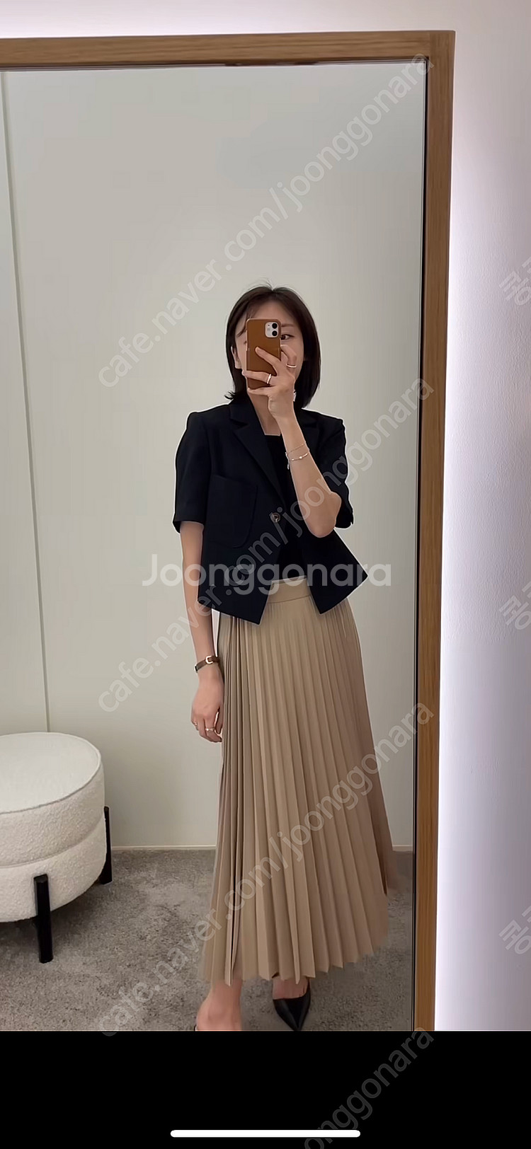 유메르 미엘 하프카라자켓 반팔자켓 블랙--0