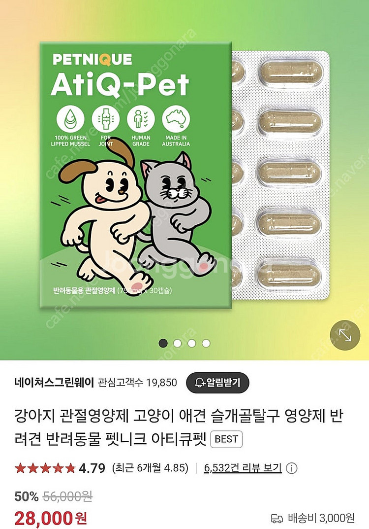 강아지 관절 영양제 미개봉 새제품 - 펫니크 아티큐펫--1