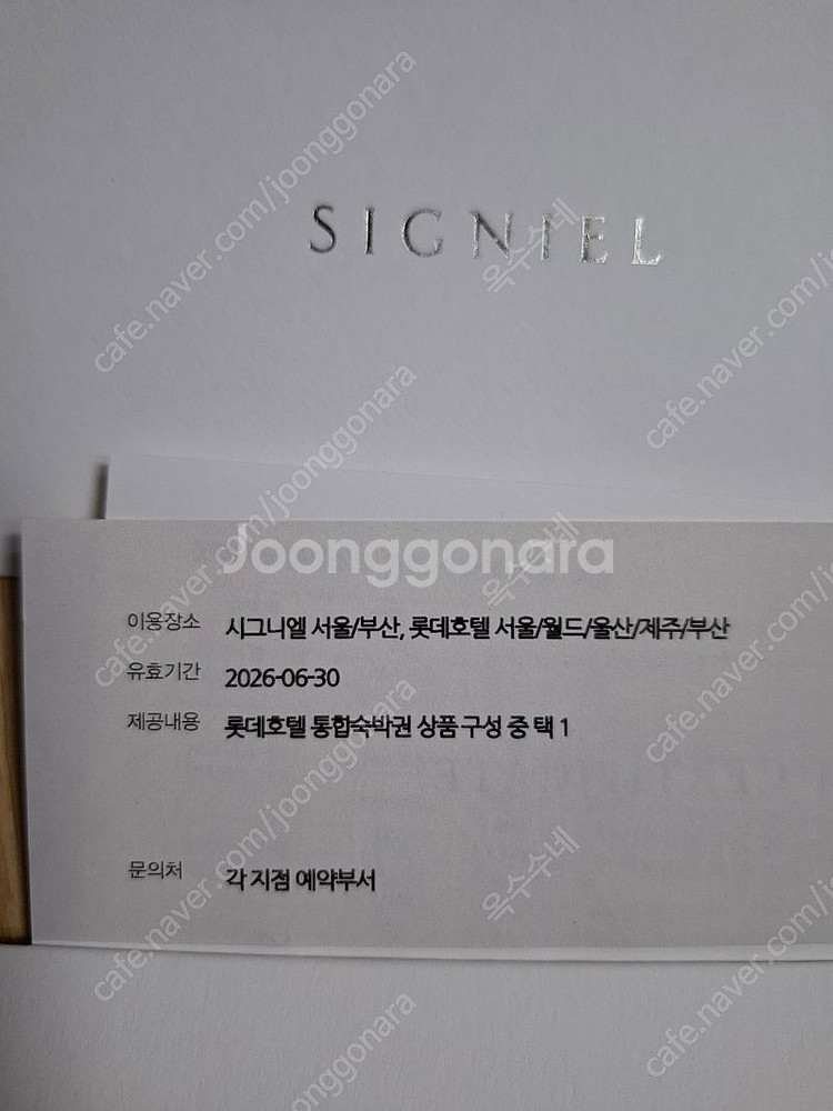 시그니엘, 롯데호텔 통합 숙박권-제주부산은 2박--1