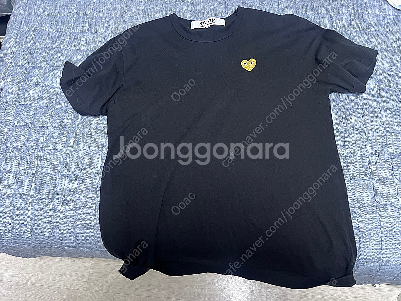 꼼데가르송 블랙 골드와펜 반팔티 xxl--0