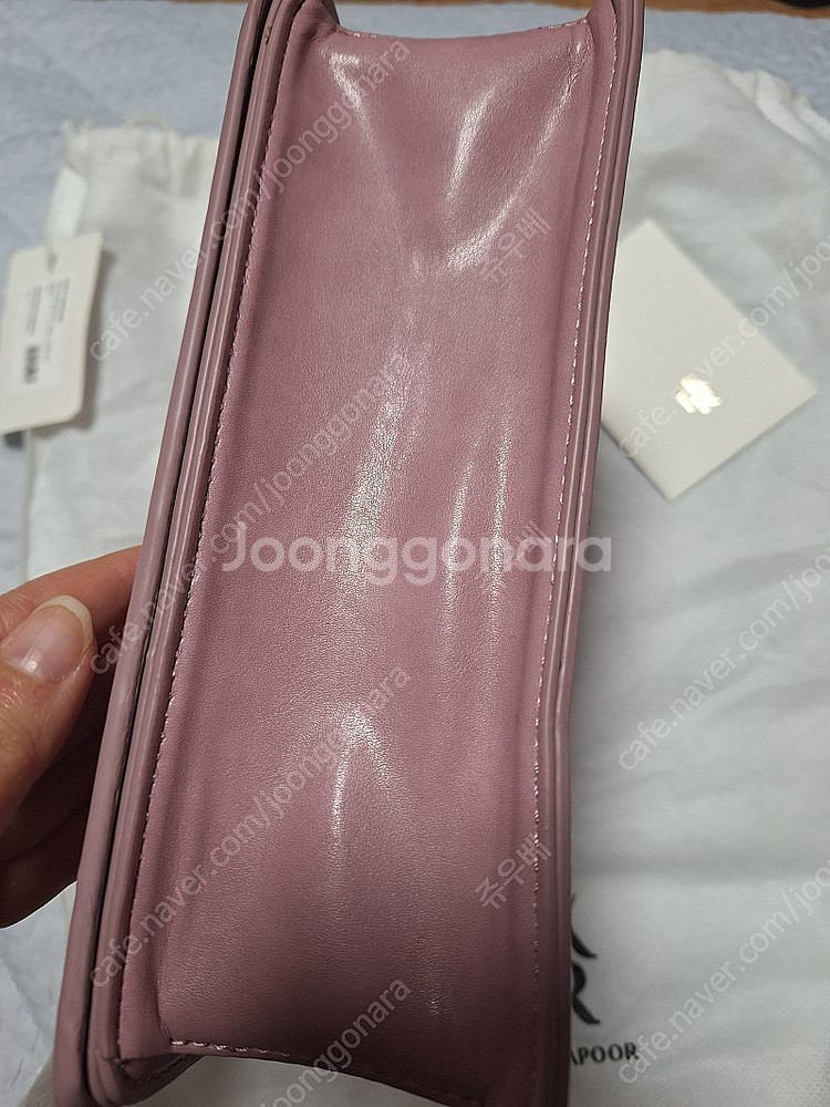 파인드카푸어 스퀘어백 22 미엘 라인 (핑크)--2