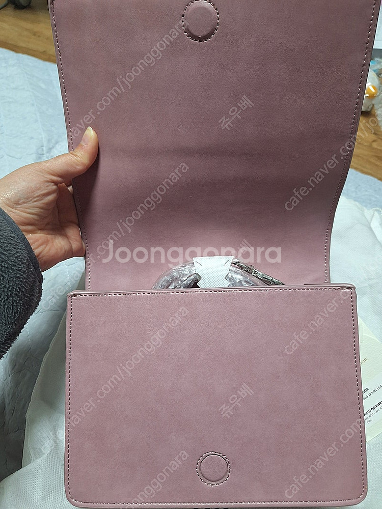 파인드카푸어 스퀘어백 22 미엘 라인 (핑크)--4
