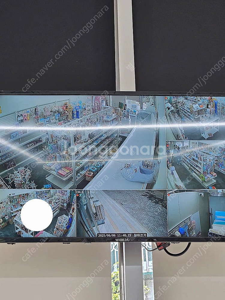 JWC CCTV 카메라6채널, 녹화기세트 대형모니터.홈...--1